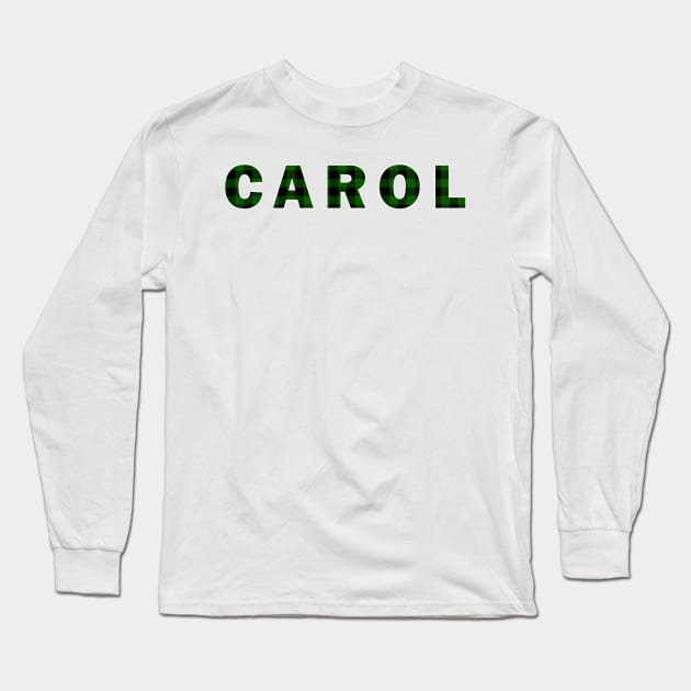 Carol (Green Plaid) Long Sleeve T-Shirt by Queerdelion